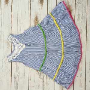 Nannette Couture Blue Striped Dress 18M